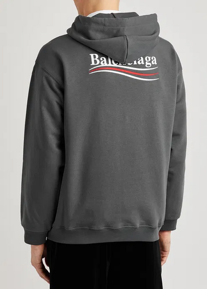 Political Hooded Cotton Sweatshirt